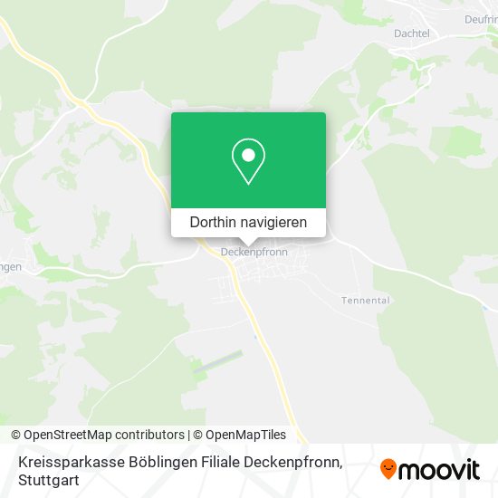 Kreissparkasse Böblingen Filiale Deckenpfronn Karte