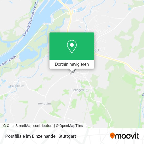 Postfiliale im Einzelhandel Karte