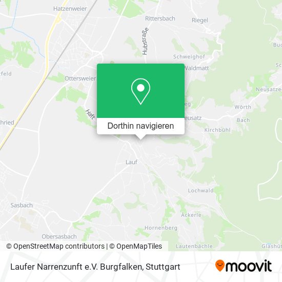 Laufer Narrenzunft e.V. Burgfalken Karte