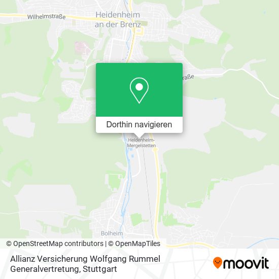 Allianz Versicherung Wolfgang Rummel Generalvertretung Karte