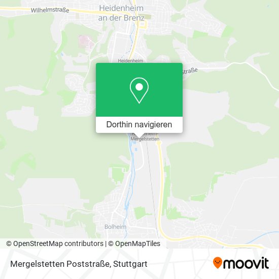 Mergelstetten Poststraße Karte
