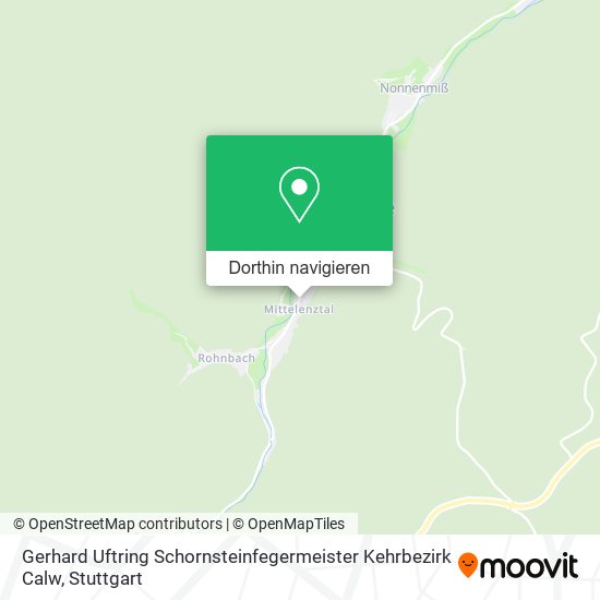 Gerhard Uftring Schornsteinfegermeister Kehrbezirk Calw Karte