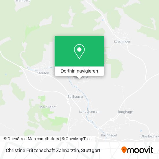 Christine Fritzenschaft Zahnärztin Karte