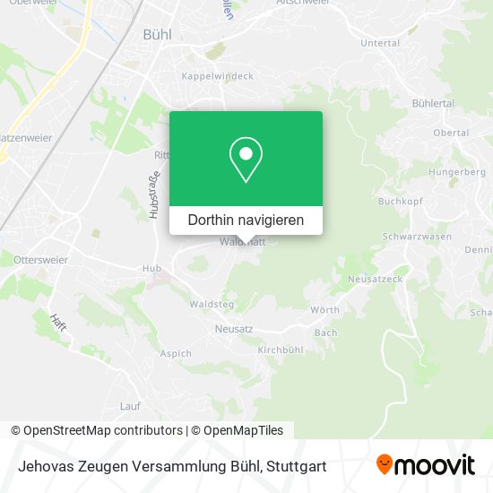 Jehovas Zeugen Versammlung Bühl Karte