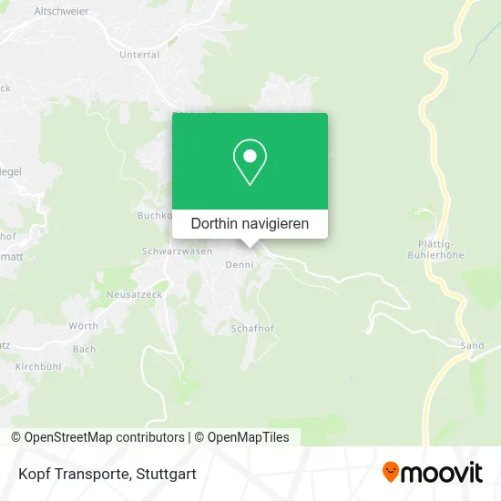 Kopf Transporte Karte