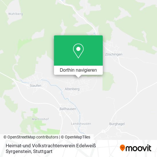 Heimat-und Volkstrachtenverein Edelweiß Syrgenstein Karte