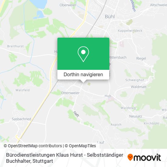 Bürodienstleistungen Klaus Hurst - Selbstständiger Buchhalter Karte