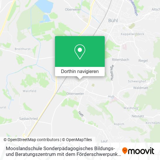 Mooslandschule Sonderpädagogisches Bildungs-und Beratungszentrum mit dem Förderschwerpunkt Geistige Karte