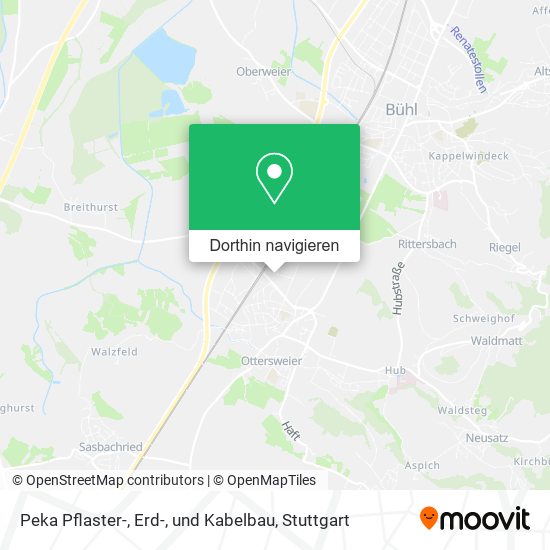 Peka Pflaster-, Erd-, und Kabelbau Karte