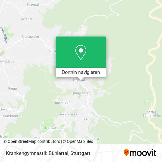 Krankengymnastik Bühlertal Karte