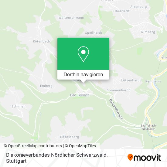 Diakonieverbandes Nördlicher Schwarzwald Karte