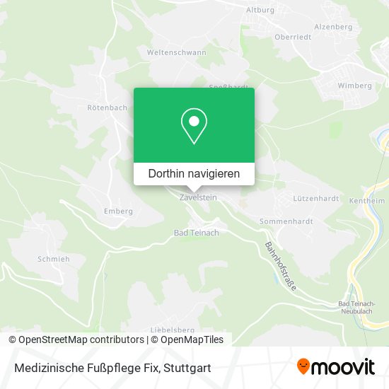 Medizinische Fußpflege Fix Karte