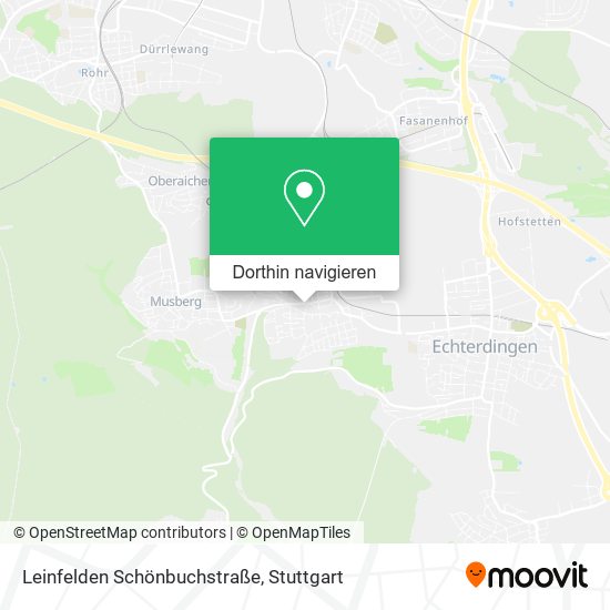 Leinfelden Schönbuchstraße Karte