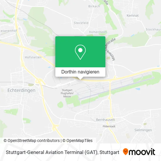 Stuttgart-General Aviation Terminal (GAT) Karte