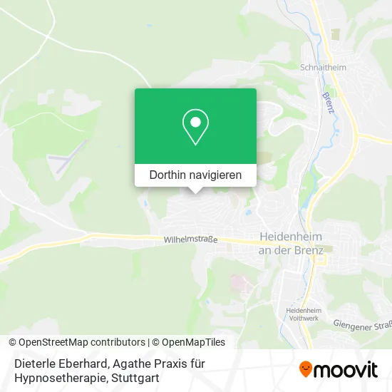 Dieterle Eberhard, Agathe Praxis für Hypnosetherapie Karte