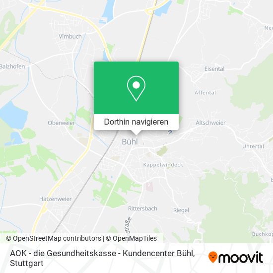 AOK - die Gesundheitskasse - Kundencenter Bühl Karte