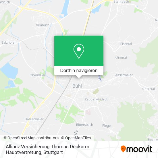 Allianz Versicherung Thomas Deckarm Hauptvertretung Karte
