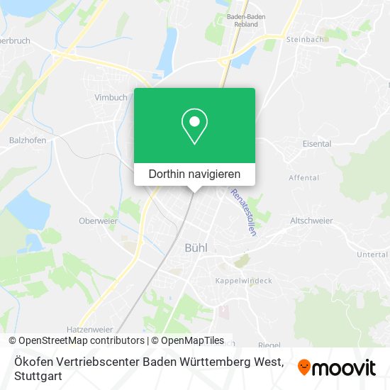 Ökofen Vertriebscenter Baden Württemberg West Karte