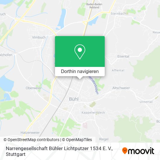 Narrengesellschaft Bühler Lichtputzer 1534 E. V. Karte