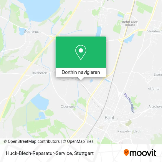 Huck-Blech-Reparatur-Service Karte