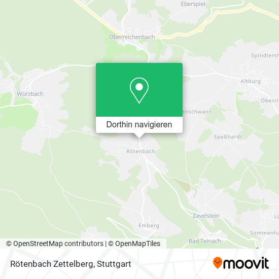 Rötenbach Zettelberg Karte