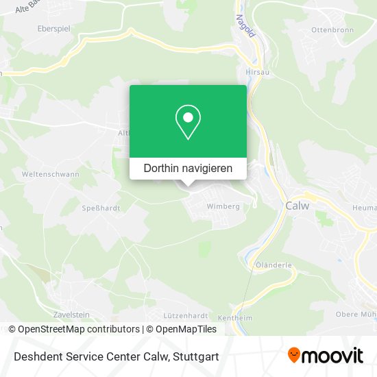 Deshdent Service Center Calw Karte