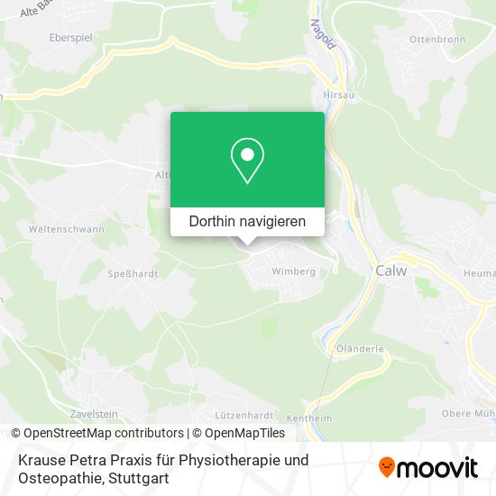 Krause Petra Praxis für Physiotherapie und Osteopathie Karte