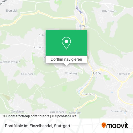 Postfiliale im Einzelhandel Karte