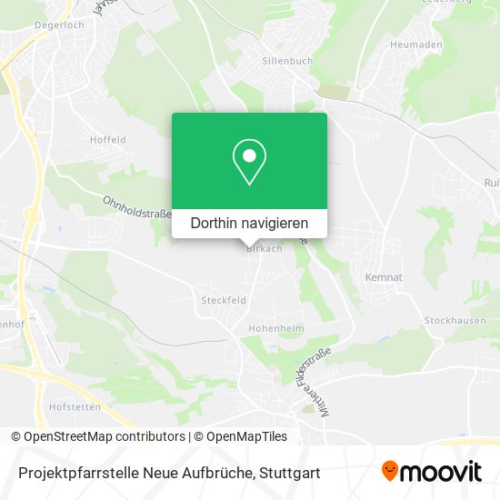 Projektpfarrstelle Neue Aufbrüche Karte
