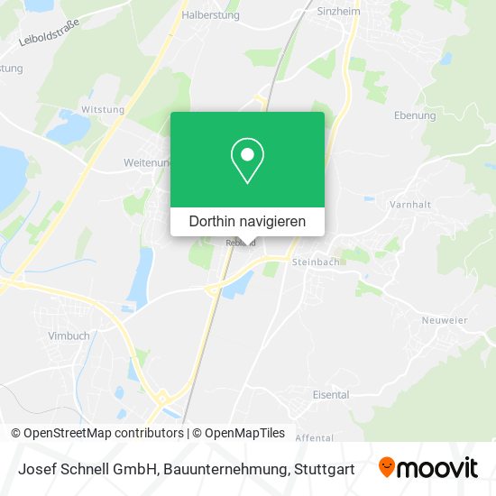 Josef Schnell GmbH, Bauunternehmung Karte