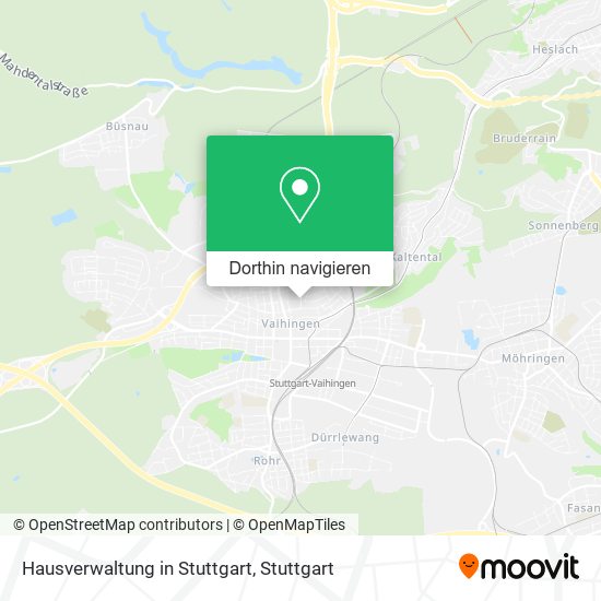 Hausverwaltung in Stuttgart Karte