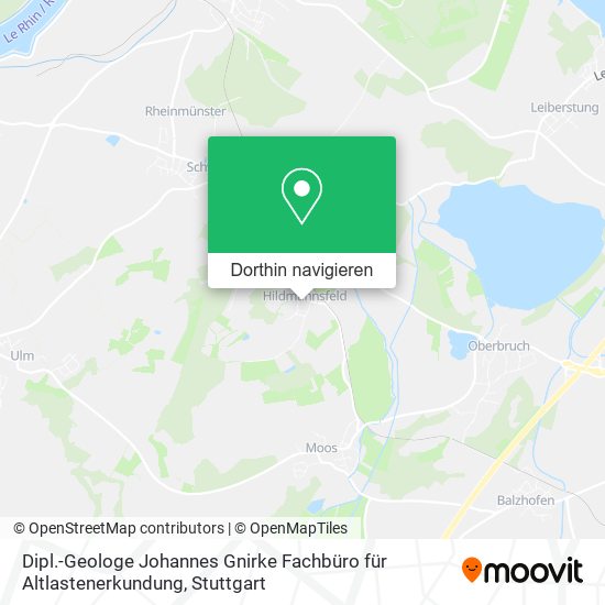 Dipl.-Geologe Johannes Gnirke Fachbüro für Altlastenerkundung Karte