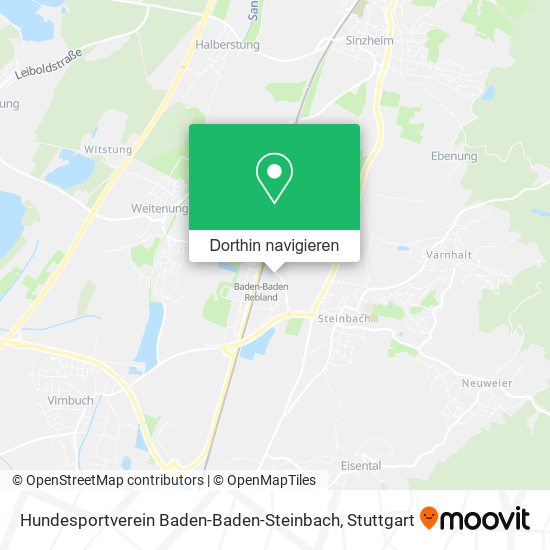 Hundesportverein Baden-Baden-Steinbach Karte