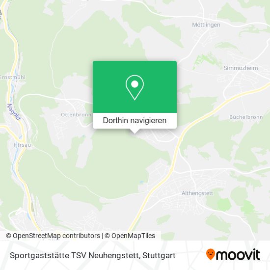 Sportgaststätte TSV Neuhengstett Karte