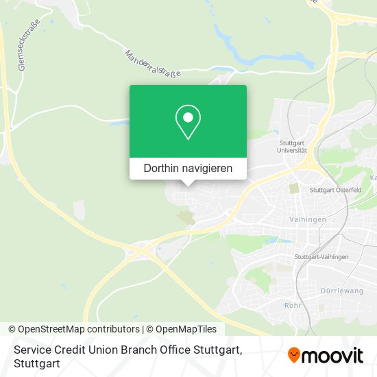 Service Credit Union Branch Office Stuttgart Karte