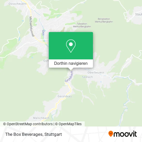 The Box Beverages Karte