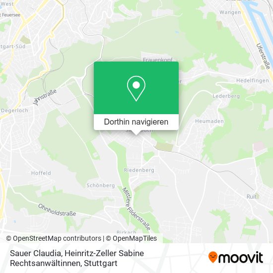 Sauer Claudia, Heinritz-Zeller Sabine Rechtsanwältinnen Karte