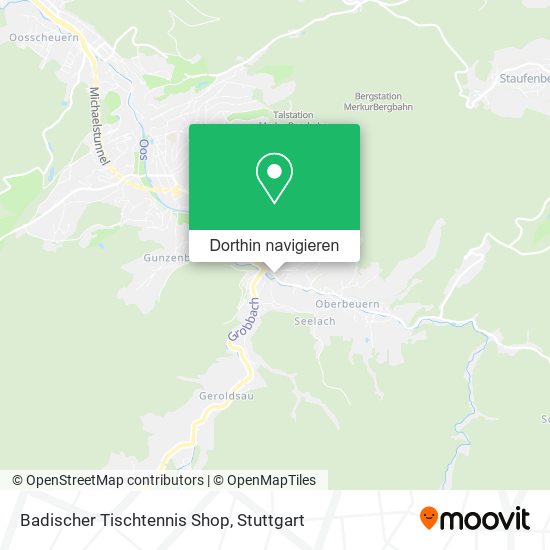 Badischer Tischtennis Shop Karte