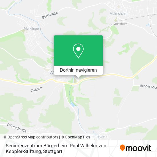 Seniorenzentrum Bürgerheim Paul Wilhelm von Keppler-Stiftung Karte