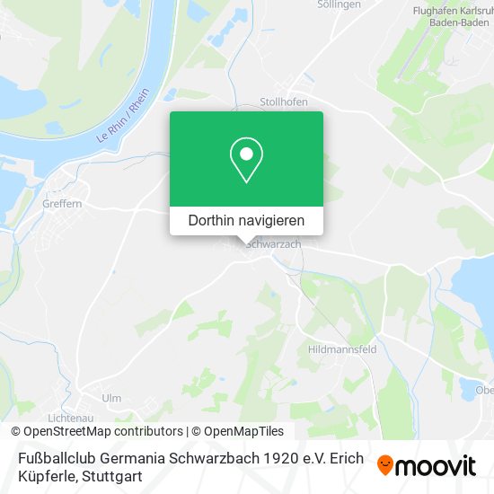 Fußballclub Germania Schwarzbach 1920 e.V. Erich Küpferle Karte