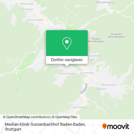 Median Klinik Gunzenbachhof Baden-Baden Karte