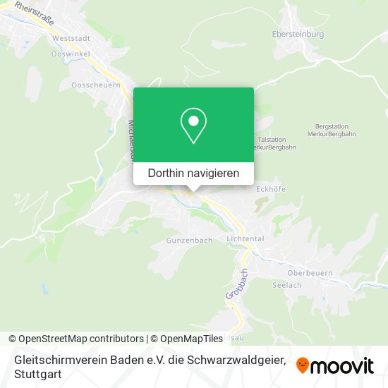 Gleitschirmverein Baden e.V. die Schwarzwaldgeier Karte