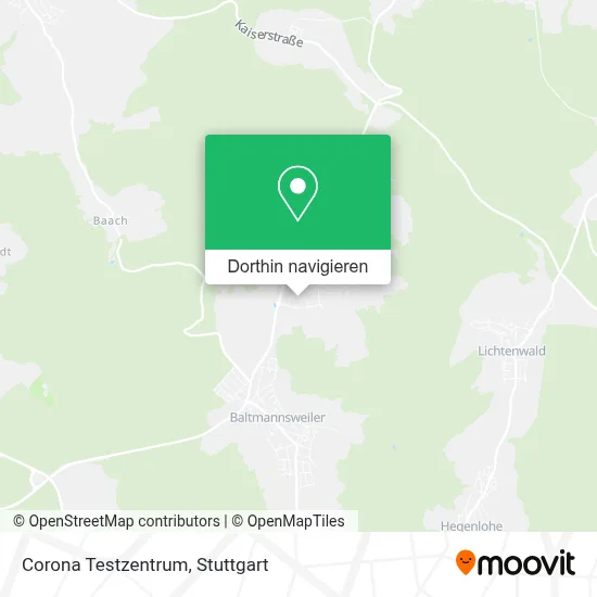 Corona Testzentrum Karte