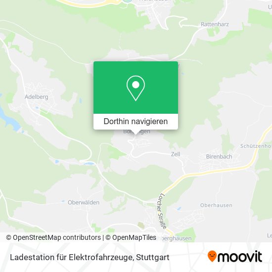 Ladestation für Elektrofahrzeuge Karte