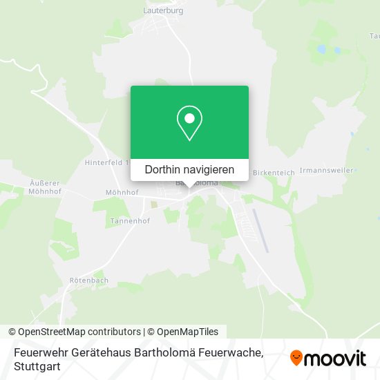 Feuerwehr Gerätehaus Bartholomä Feuerwache Karte
