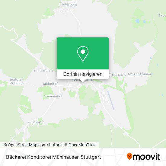 Bäckerei Konditorei Mühlhäuser Karte