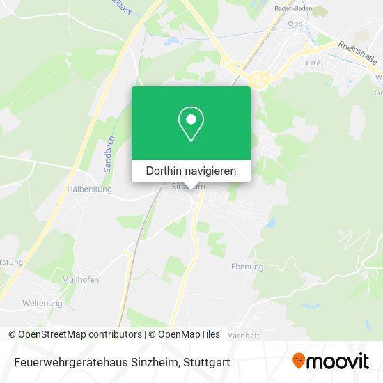 Feuerwehrgerätehaus Sinzheim Karte