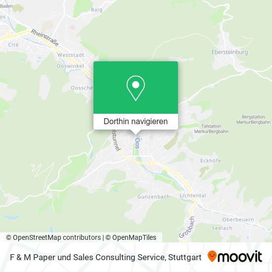 F & M Paper und Sales Consulting Service Karte