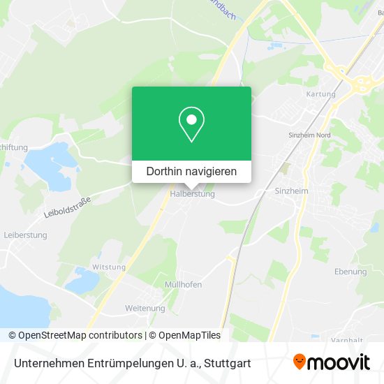 Unternehmen Entrümpelungen U. a. Karte