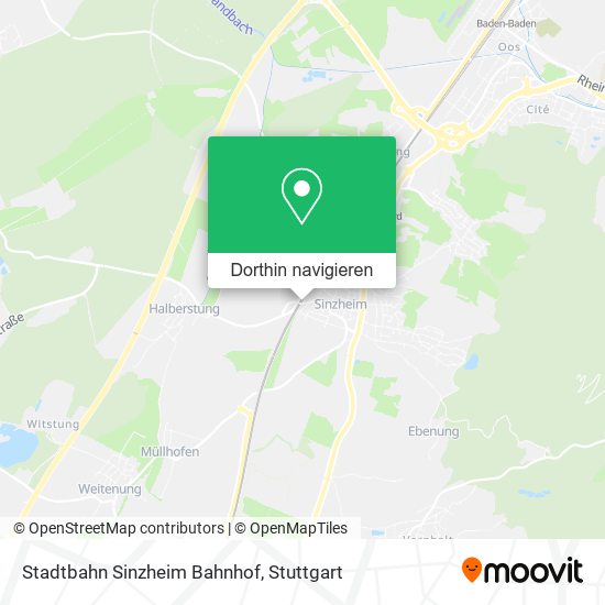 Stadtbahn Sinzheim Bahnhof Karte